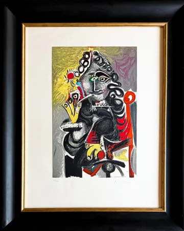 Litografía Picasso - Pablo Picasso (1881–1973) - Le Cavalier - Color lithograph on Arches paper - 1968
