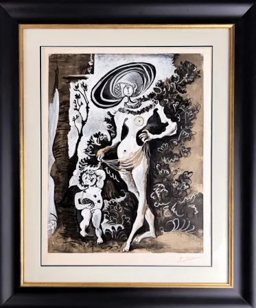 Litografía Picasso - Pablo Picasso (1881–1973) - Venus et l'Amour voleur de miel - Color lithograph on Arches paper - 1960