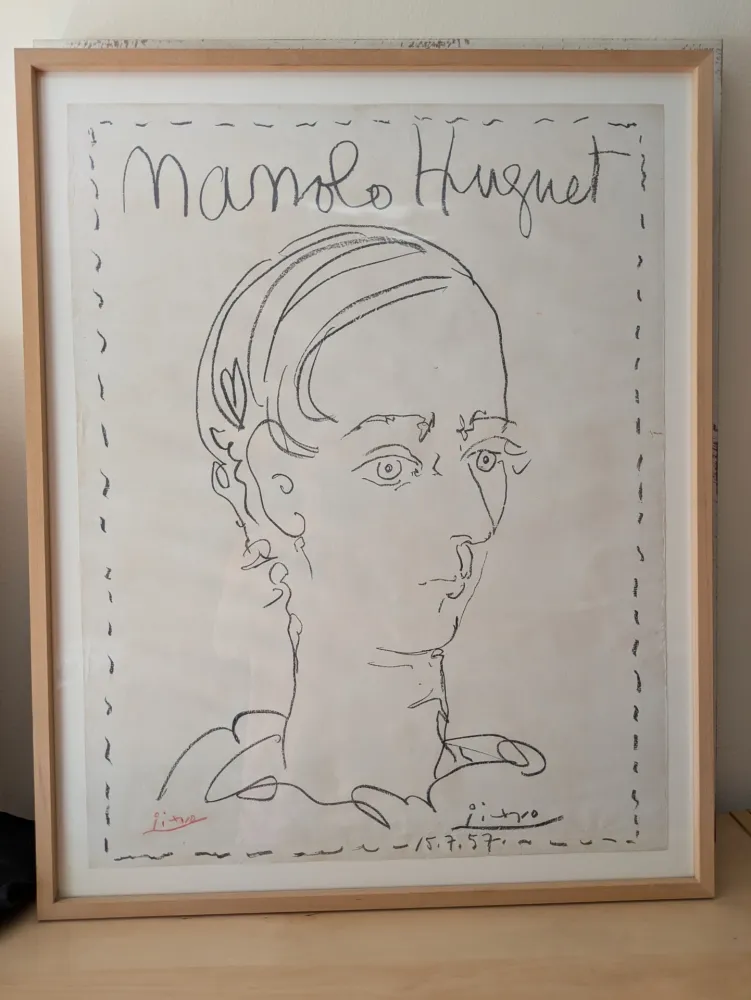 Litografía Picasso - Pablo Picasso Manolo Huguet