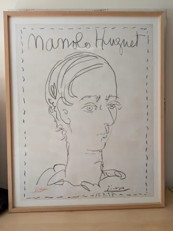 Litografía Picasso - Pablo Picasso Manolo Huguet