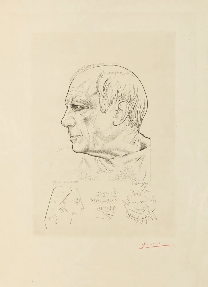 Grabado Picasso - Pablo Picasso Paul Lemagny Portrait of Picasso.