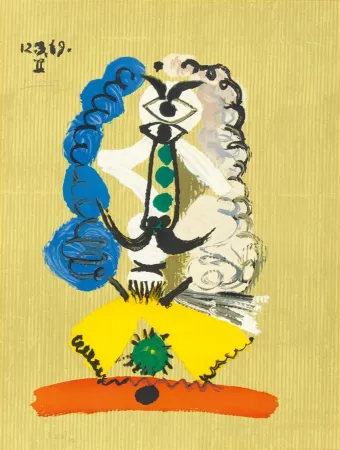 Litografía Picasso - Pablo Picasso- Portrait Imaginaires 12.3.69 II