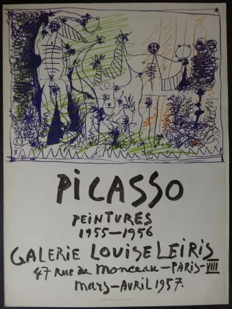 Litografía Picasso - Peintures - Galerie Leiris 1957
