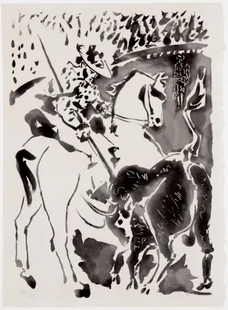 Aguatinta Picasso - Picador et Taureau