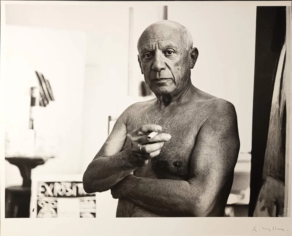 Fotografía Picasso - ' Portrait à la cigarette '  par André Villers