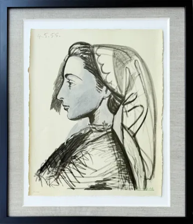 Litografía Picasso - Portrait de Jacqueline