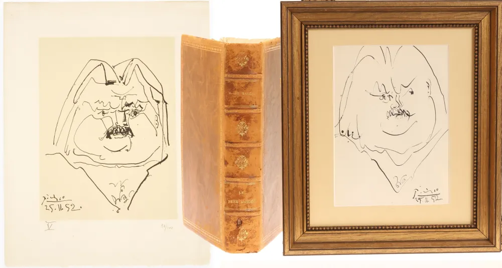 Litografía Picasso - Portrait of Balzac (INCLUDE ORIGINAL BOOK PLUS EXTRA LITHO)