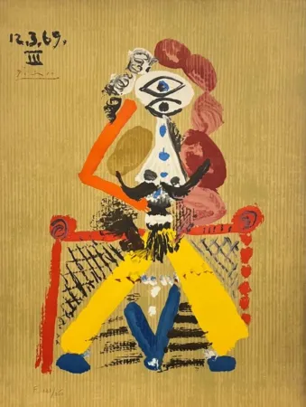 Litografía Picasso - Portraits imaginaires 12.03.1969