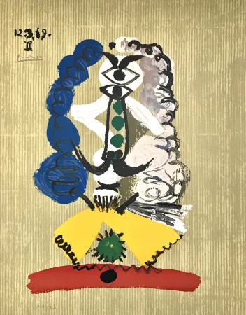 Litografía Picasso - Portraits Imaginaires 12.3.69 II