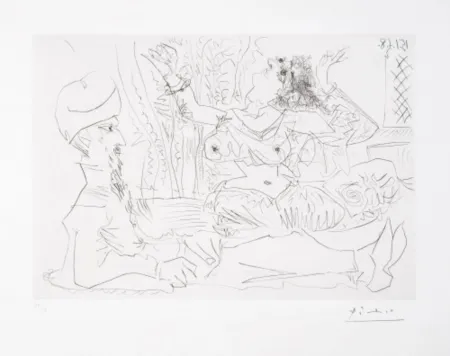 Múltiple Picasso - Reclining Man in Turban and Belly Dancer