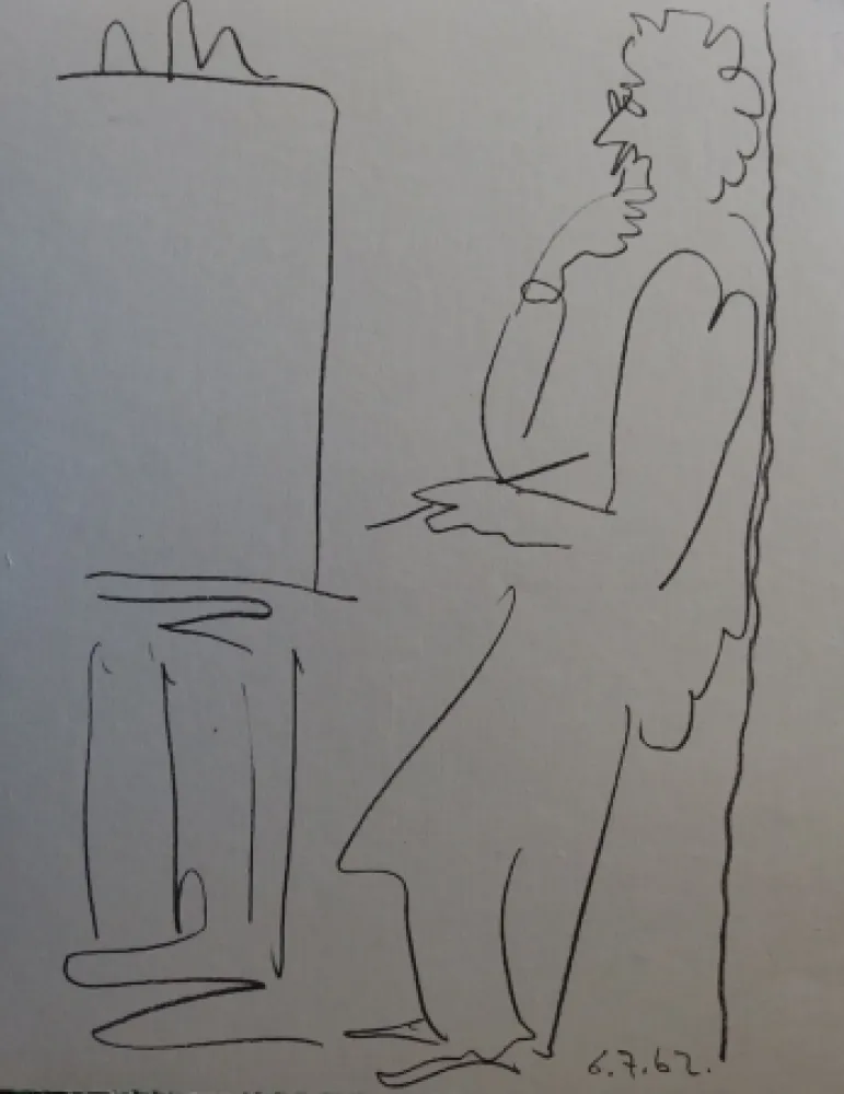 Litografía Picasso - Regards sur Paris - The painter