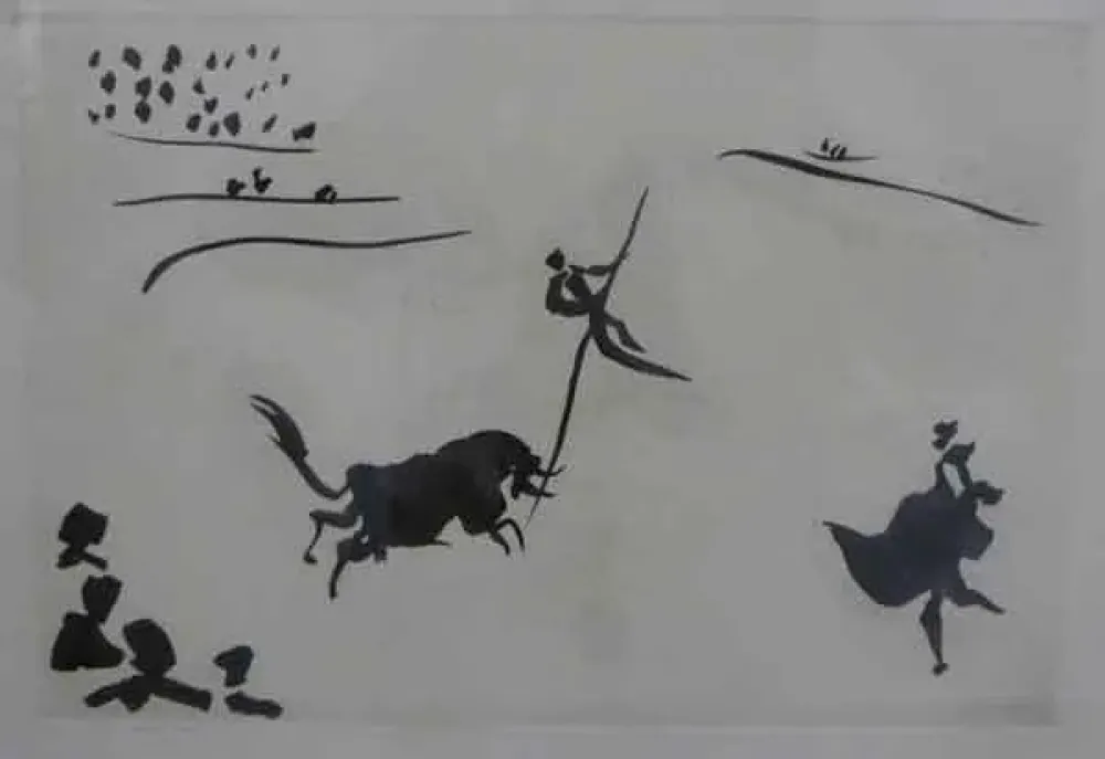 Aguatinta Picasso - Salto a la Garrocha