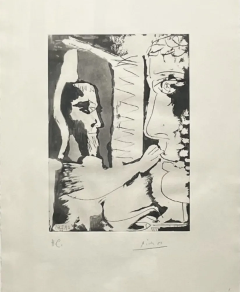 Aguatinta Picasso - Sculpteur et Sculpture