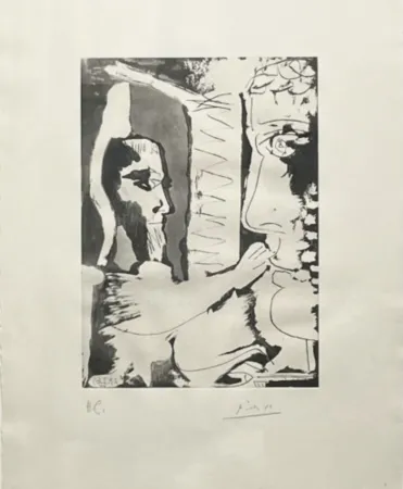 Aguatinta Picasso - Sculpteur et Sculpture