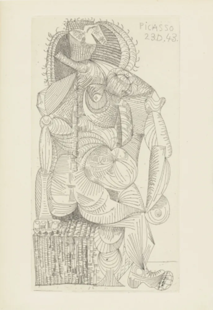 Grabado Picasso - Seated Woman