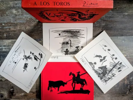 Litografía Picasso - Set of 3 Original Lithographs by Pablo Picasso - Corrida Scenes, 1961