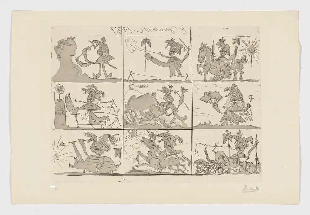 Aguafuerte Y Aguatinta Picasso - Sueño y mentiras de Franco