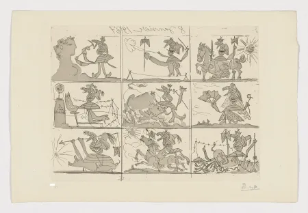 Aguafuerte Y Aguatinta Picasso - Sueño y mentiras de Franco