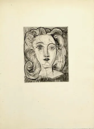 Aguafuerte Picasso - Tête de Femme