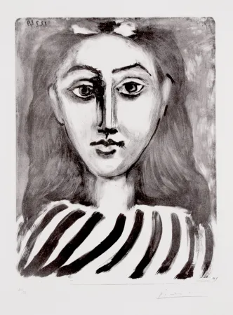 Litografía Picasso - Tête de jeune fille – Portrait de Françoise