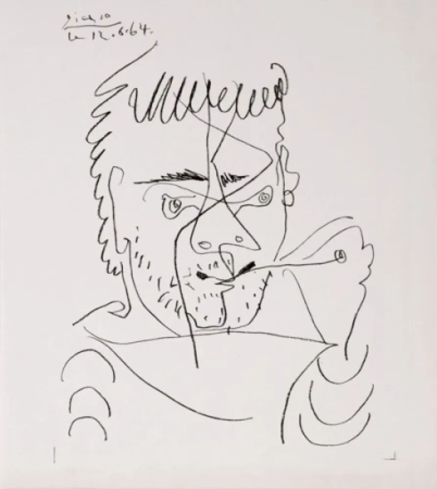 Litografía Picasso - The Smoker, Daniel Henri Kahnweiler