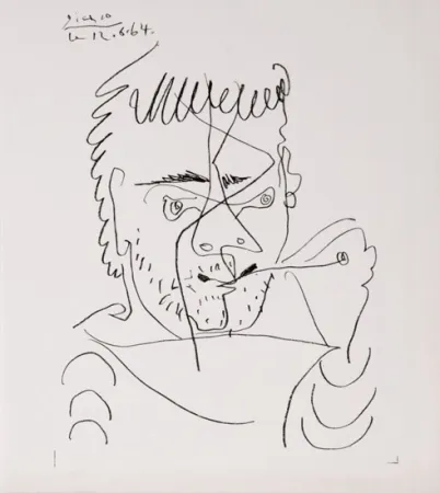 Litografía Picasso - The Smoker, Daniel Henri Kahnweiler