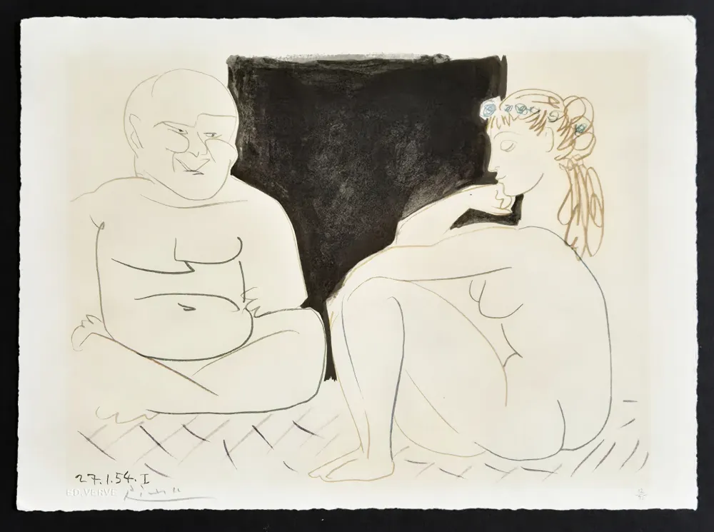 Litografía Picasso - The Two Thinkers