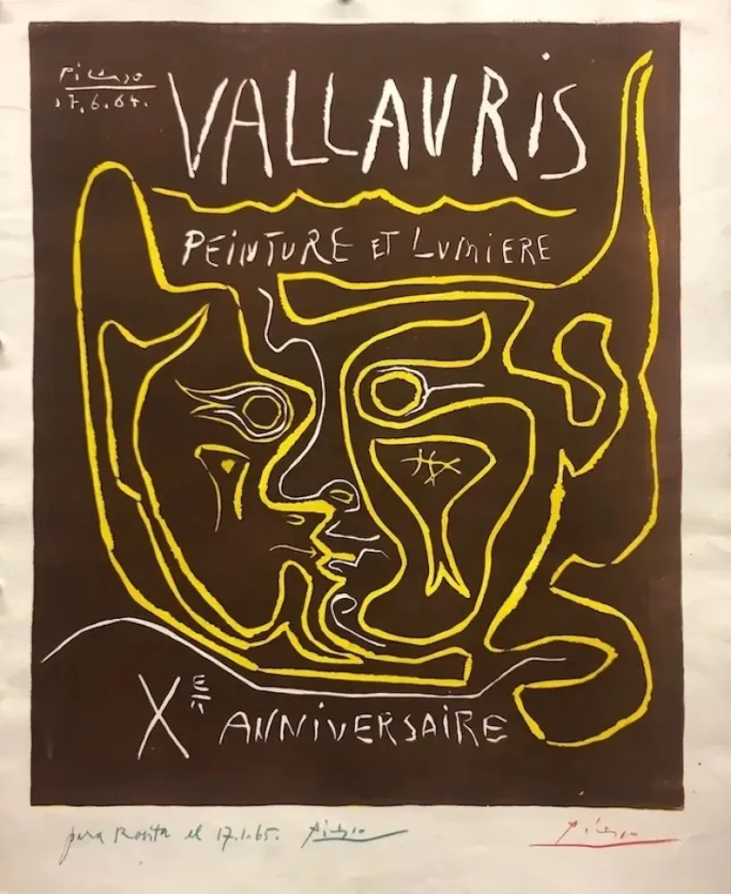 Linograbado Picasso - Vallauris, peinture et lumière X Anniversaire