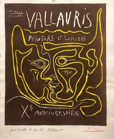 Linograbado Picasso - Vallauris, peinture et lumière X Anniversaire