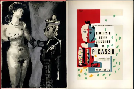 Libro Ilustrado Picasso - VERVE VOL. VIII - N° 29-30. SUITE DE 180 DESSINS DE PICASSO. 1953-1954 (La Comédie Humaine / The Human Comedy)
