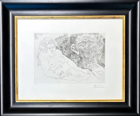 Grabado Picasso - VIEUX PEINTRE ET VIEUX MODELE
