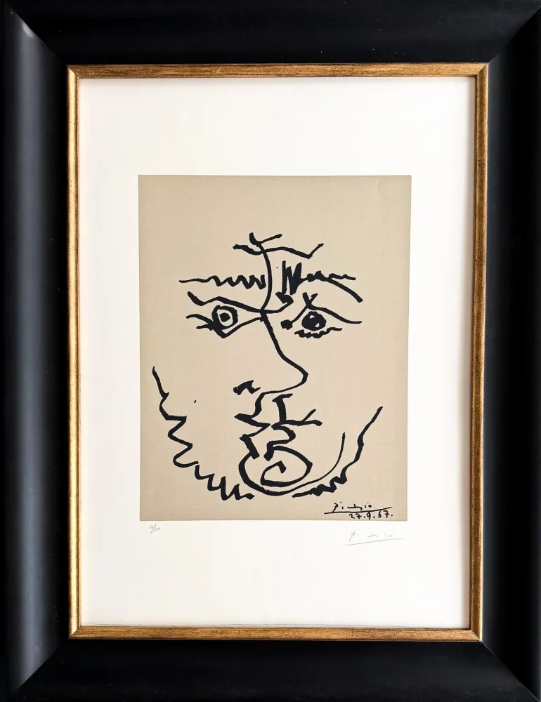 Litografía Picasso - Visage