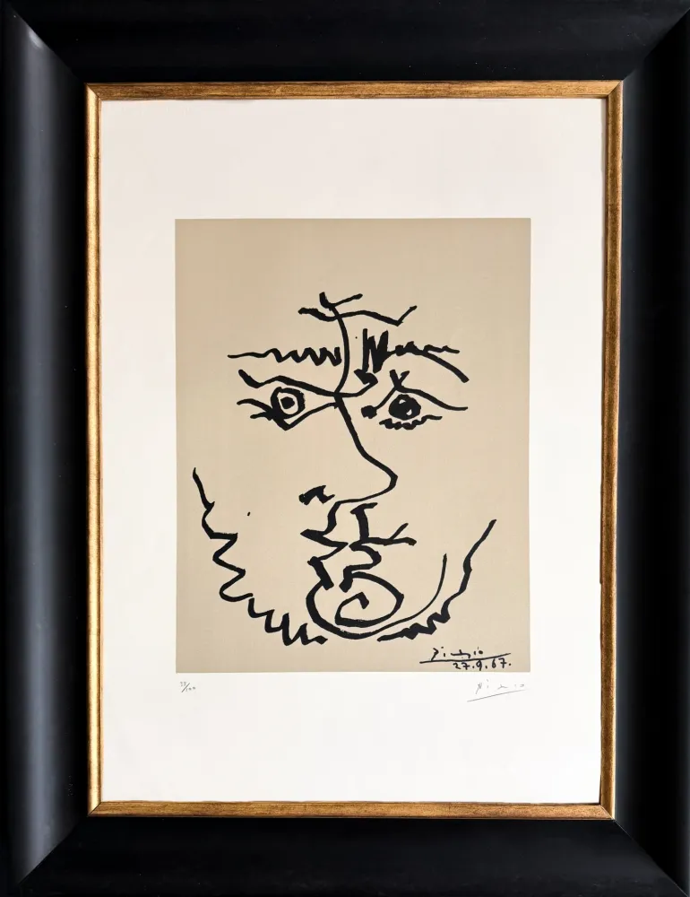 Litografía Picasso - Visage
