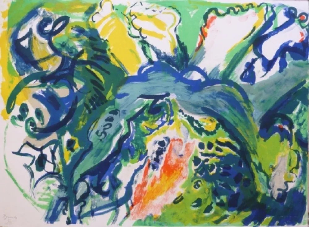 Litografía Pignon - Composition