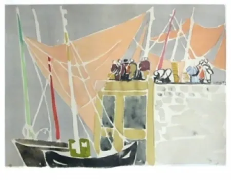 Litografía Pignon - Ostende