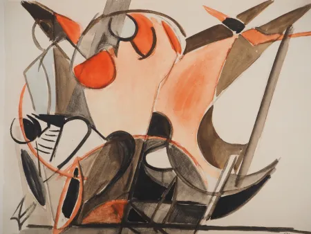 Litografía Pignon - Secours en mer, le renflouement