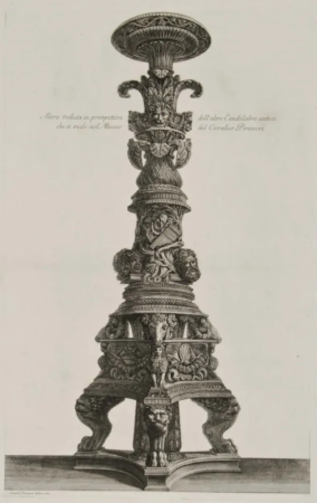 Grabado Piranesi - Perspectiva de candelabro