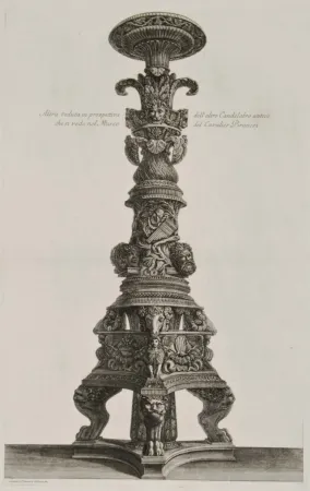 Grabado Piranesi - Perspectiva de candelabro
