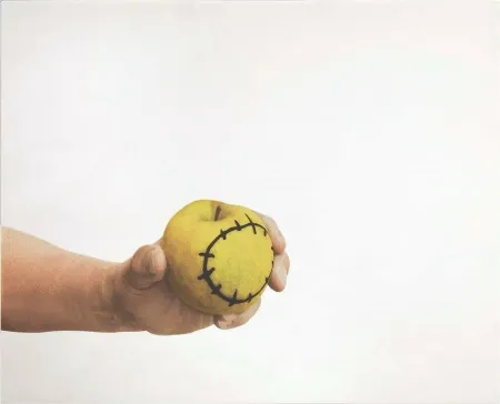 Serigrafía Pistoletto - La mela reintegrata