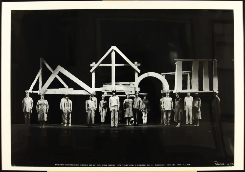 Fotografía Pistoletto - Michelangelo Pistoletto e la gente di Corniglia