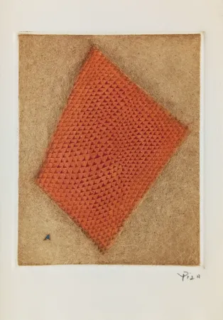 Grabado Piza - Carte de Voeux - Galerie Michel (Paris) 