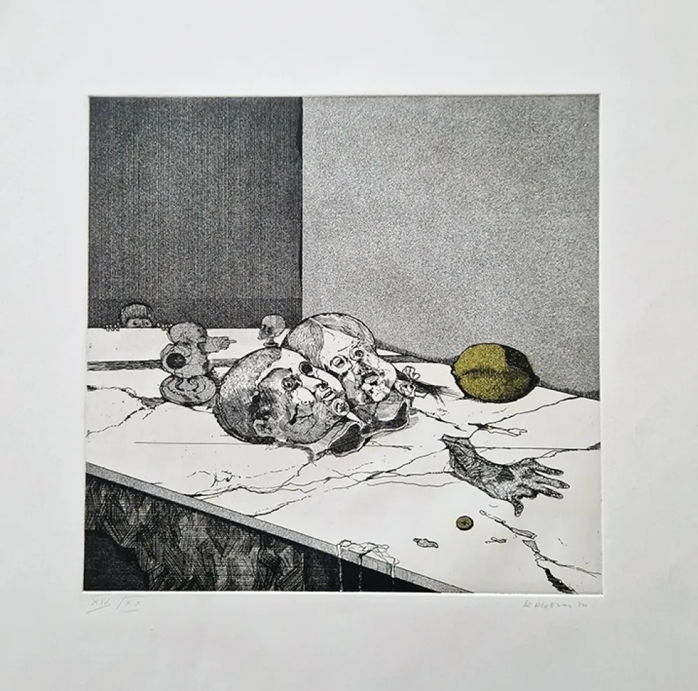 Aguafuerte Plattner - Il tavolo