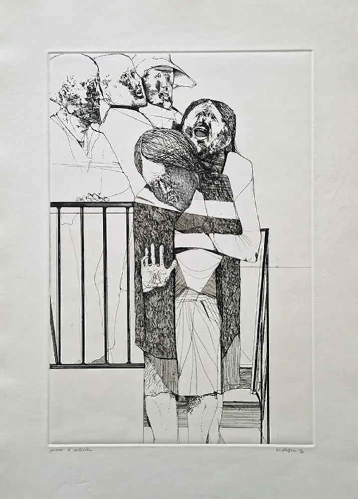 Aguafuerte Plattner - L'urlo