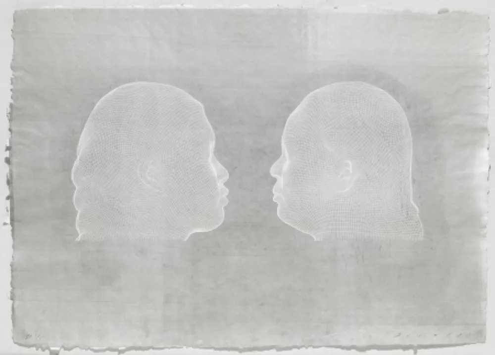 Grabado Plensa - Nuria et Irma (blanc)