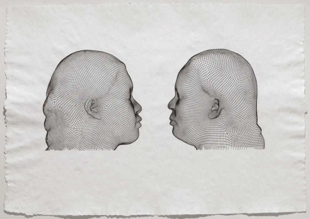 Grabado Plensa - Nuria & Irma (noir)