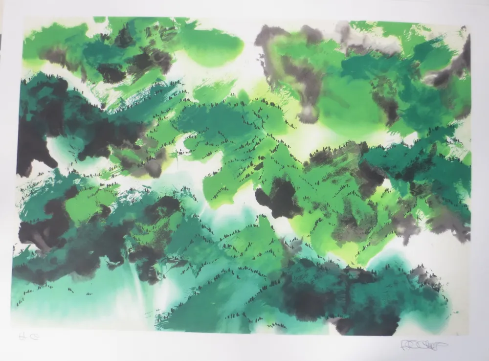 Litografía Po Chung - Evergreen moutain