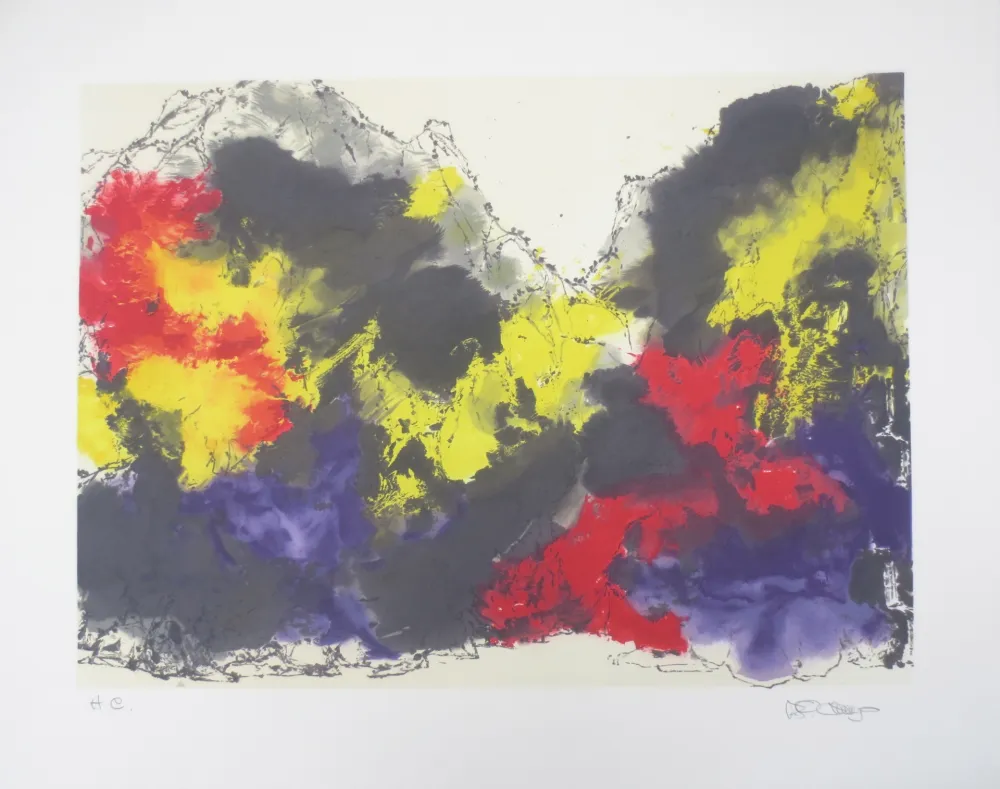 Litografía Po Chung - Spring river