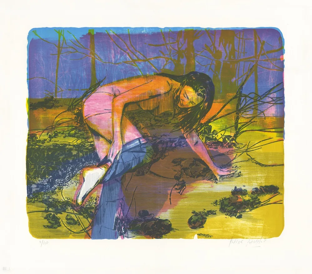 Litografía Poincelet - Chaussette