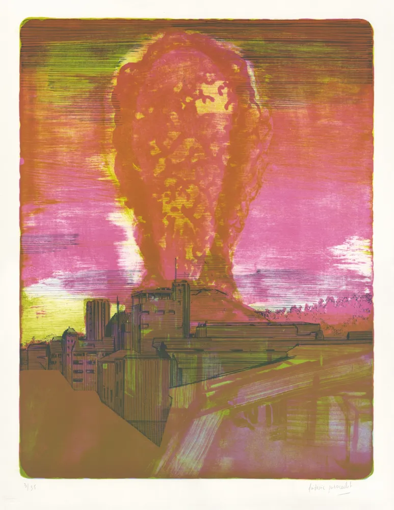 Litografía Poincelet - Naples