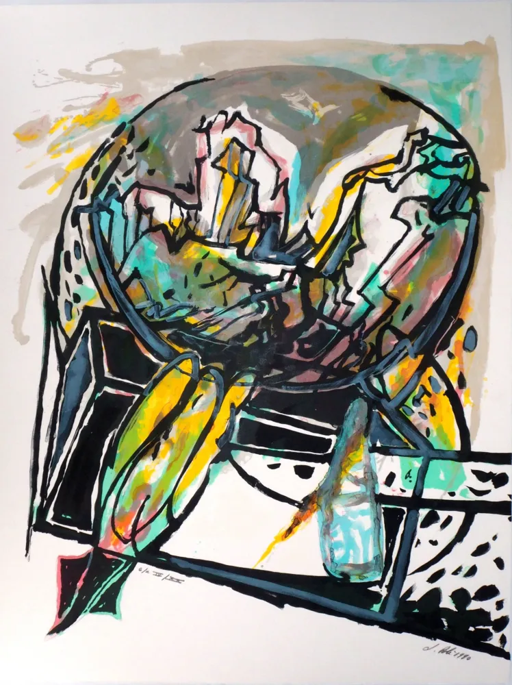 Litografía Poli - Cohérence, le Monde